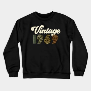 50th Birthday Gift Idea - Retro Vintage since 1969 Crewneck Sweatshirt